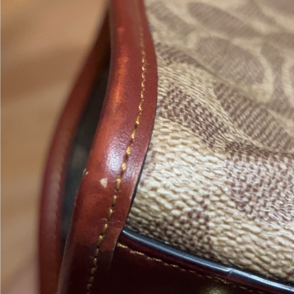 Coach Field Tote Crossbody Signature Canvas Horse & Carriage Bag Tan Truffle - Picture 6 of 12